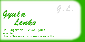 gyula lenko business card